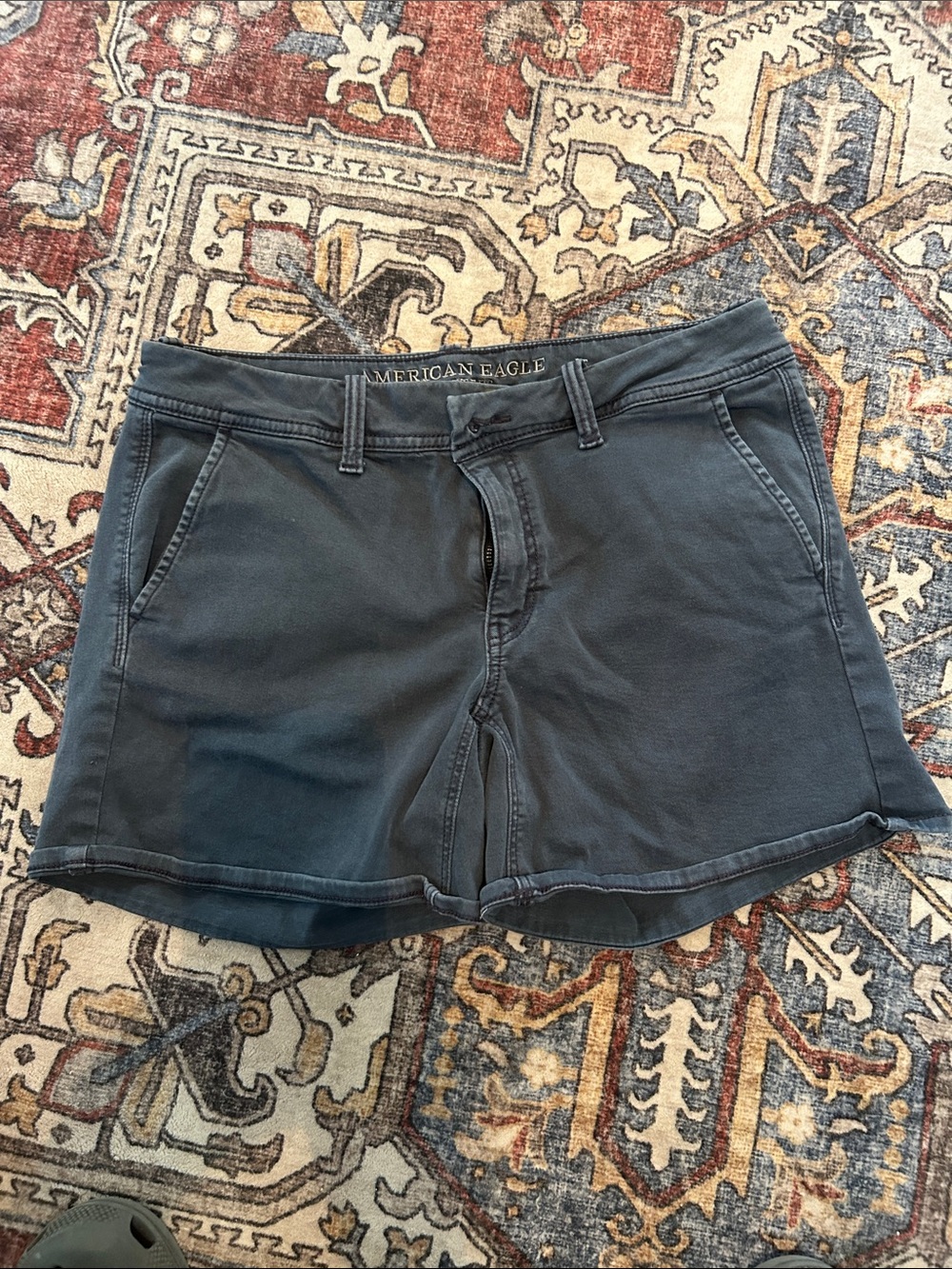 American Eagle Outfitters Dark Gray Stretch Jean Shorts